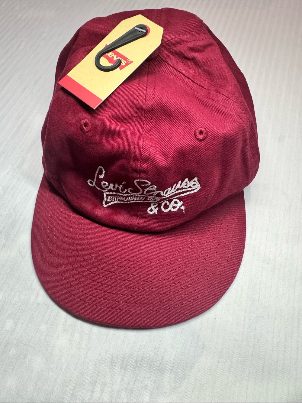 Levi's Kids Maroon Baseball Cap with Embroidered Logo